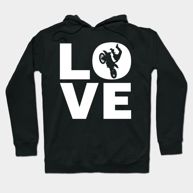 Love Motocross Gift For Bikers Hoodie by OceanRadar